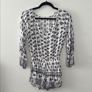 Anthropologie Elevated Print Romper